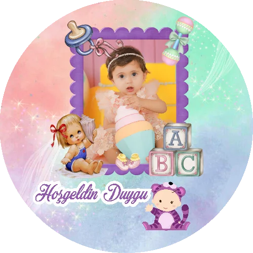 Yenidoğan Temalı Yuvarlak Açacak Magneti